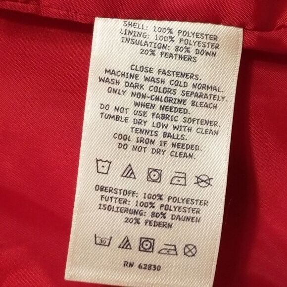 Lands End Youth Sm 8 Vest Jacket Down Puffer Full Zip Red Mock Neck Classic - Picture 5 of 7